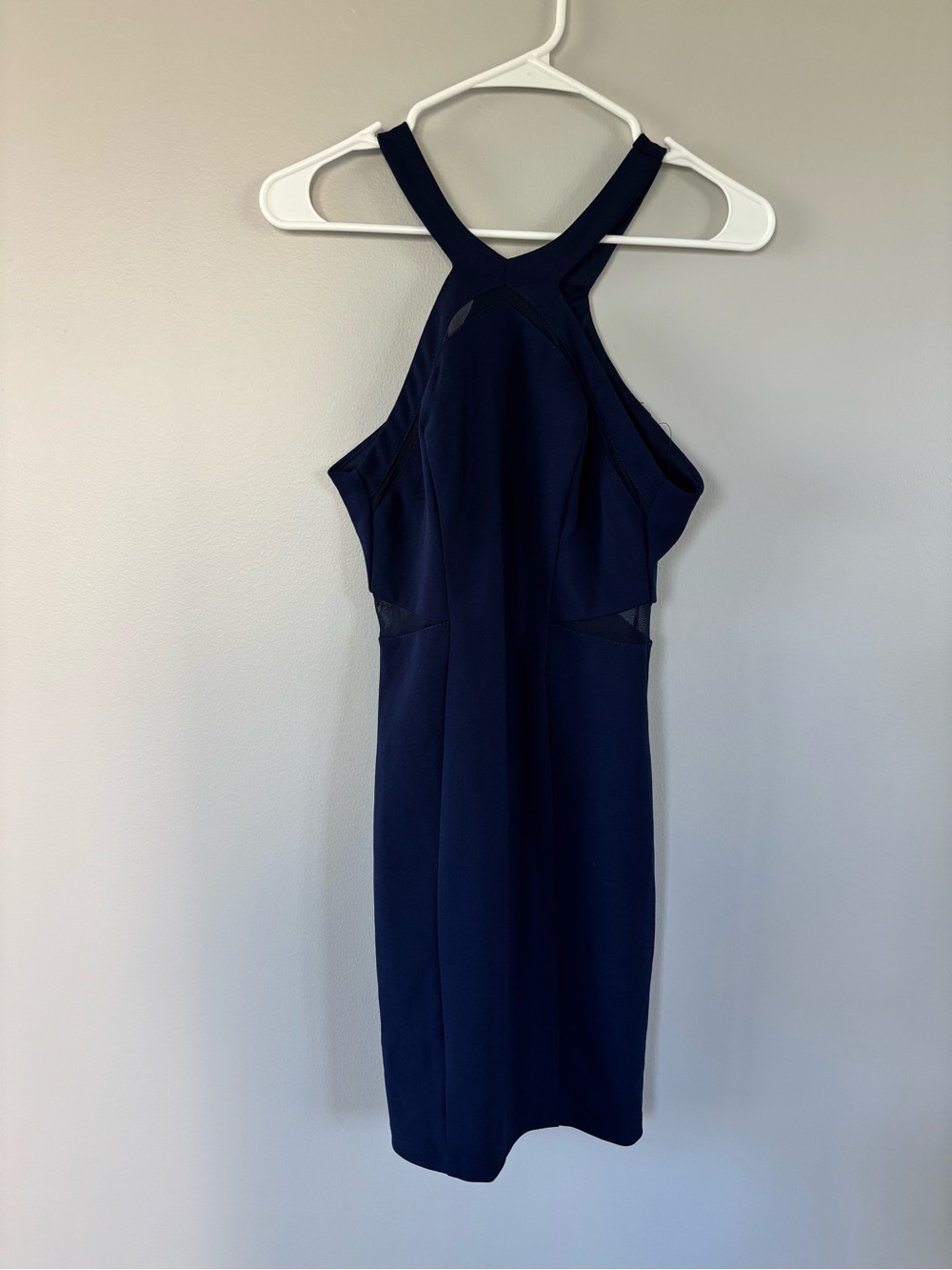 Navy Halter Bodycon Dress